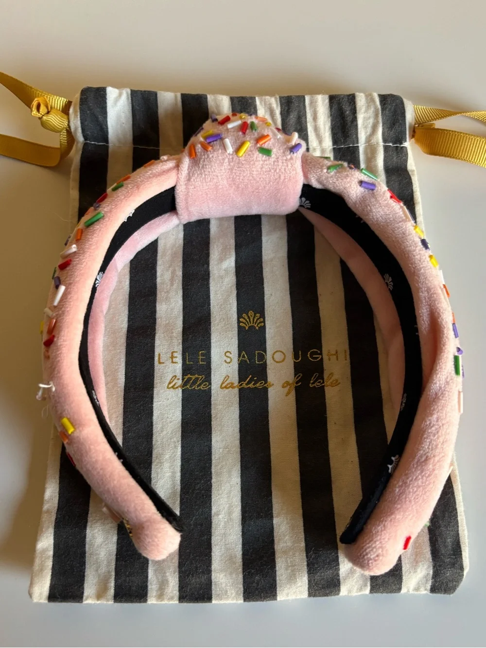 Lele Sadoughi strawberry velvet